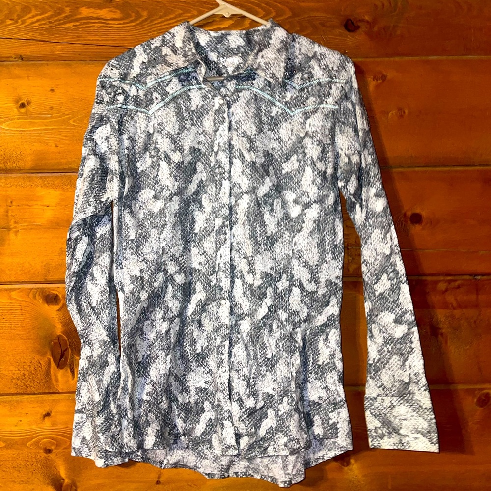 Snakeskin button up